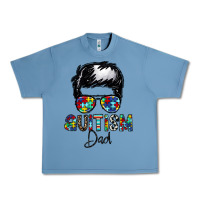 Pebble Blue autism dad Urban Heavy Tee - CowhideDigitalArt