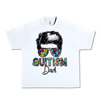 White autism dad Urban Heavy Tee - CowhideDigitalArt