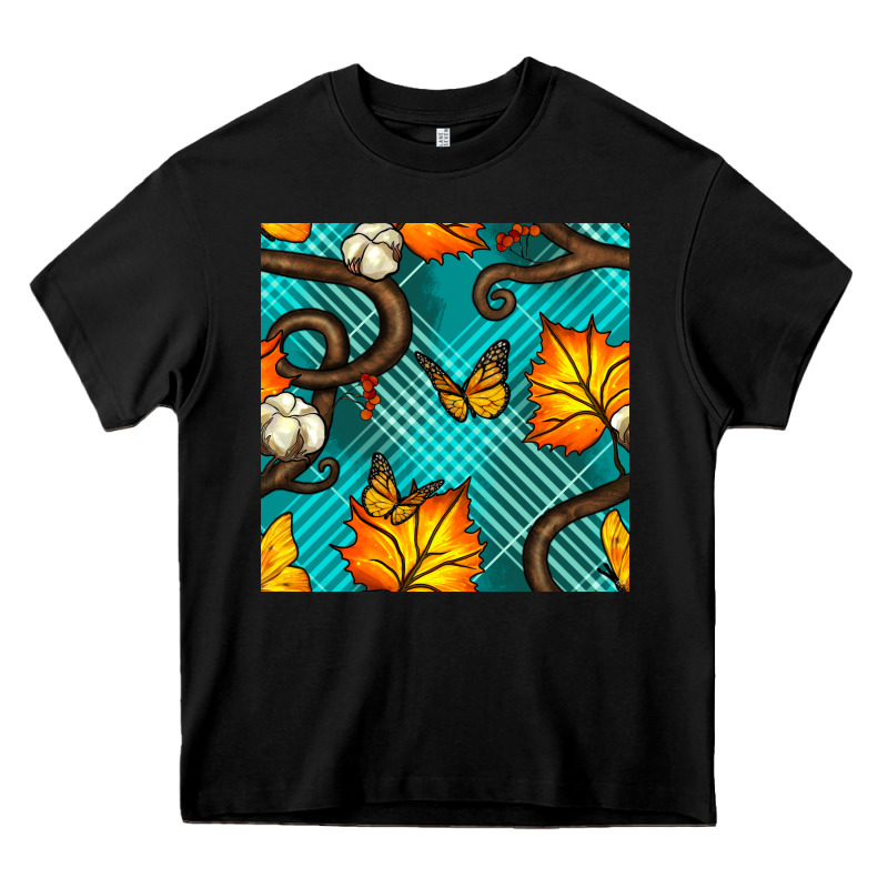 Autumn Leaves Seamless Pattern Heavy Core Tee by BundleAndBundleShop | Teevron