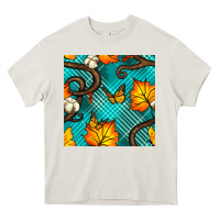 Cream autumn leaves seamless pattern Heavy Core Tee - BundleAndBundleShop