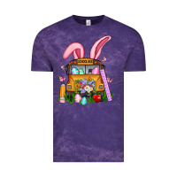 Cloud Purple school bus easter Vintage Tee - Artiststas