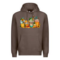 Coffee bumble bee coffee cups Premium Hoodie - AdoDesignShop