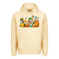 Pina Colada bumble bee coffee cups Premium Hoodie - AdoDesignShop
