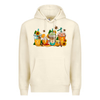 Sandshell bumble bee coffee cups Premium Hoodie - AdoDesignShop