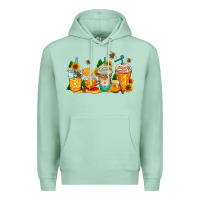 Seafoam bumble bee coffee cups Premium Hoodie - AdoDesignShop