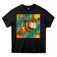 Black fall boot seamless pattern Heavy Core Tee - BundleAndBundleShop