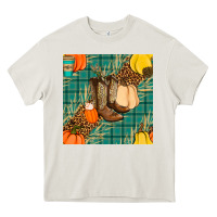 Cream fall boot seamless pattern Heavy Core Tee - BundleAndBundleShop