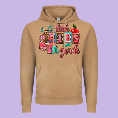 Little Miss 4 Th Grade Vintage Hoodie Designed By Adodesignshop