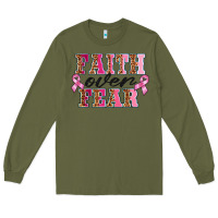 Army Green faıth over fear Long Sleeve Tee - BarkalooDesign