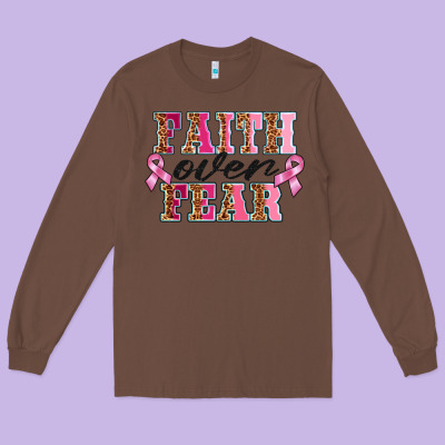 Faıth Over Fear Long Sleeve Tee Designed By Barkaloodesign