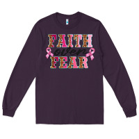 Plum faıth over fear Long Sleeve Tee - BarkalooDesign