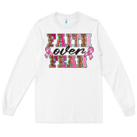 White faıth over fear Long Sleeve Tee - BarkalooDesign