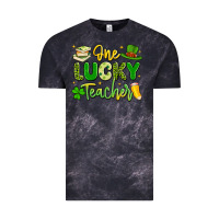 Cloud Black one lucky teacher Vintage Tee - Artiststas