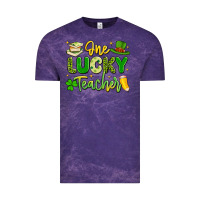 Cloud Purple one lucky teacher Vintage Tee - Artiststas