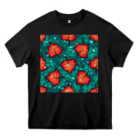Black fall leaves seamless pattern Heavy Core Tee - BundleAndBundleShop