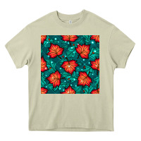 Mossy fall leaves seamless pattern Heavy Core Tee - BundleAndBundleShop
