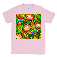 Bubblegum Pink St. Patrick's dwarf seamless pattern digital paper Classic Tee - BundleAndBundleShop