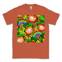 Copper St. Patrick's dwarf seamless pattern digital paper Classic Tee - BundleAndBundleShop