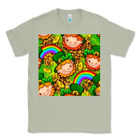 Matcha St. Patrick's dwarf seamless pattern digital paper Classic Tee - BundleAndBundleShop