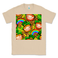 Mushroom St. Patrick's dwarf seamless pattern digital paper Classic Tee - BundleAndBundleShop