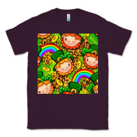 Plum St. Patrick's dwarf seamless pattern digital paper Classic Tee - BundleAndBundleShop
