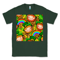 Sports Green St. Patrick's dwarf seamless pattern digital paper Classic Tee - BundleAndBundleShop