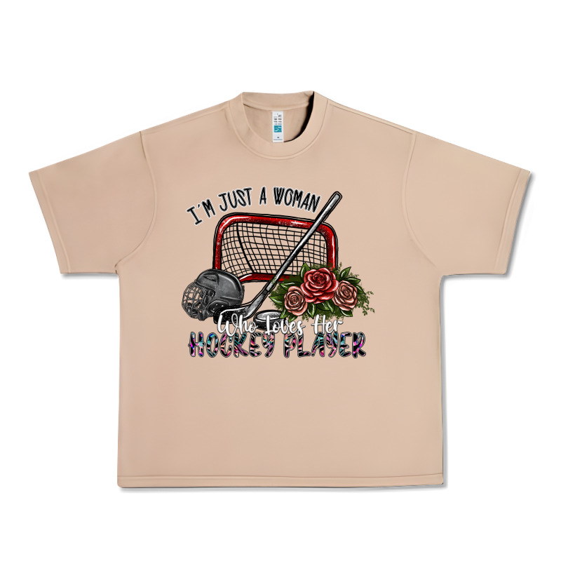 I'm Just A Woman Who Loves Her Hockey Player Urban Heavy Tee by SublimationCraftShop | Teevron