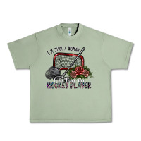Oil Green i'm just a woman who loves her hockey player Urban Heavy Tee - SublimationCraftShop