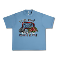 Pebble Blue i'm just a woman who loves her hockey player Urban Heavy Tee - SublimationCraftShop