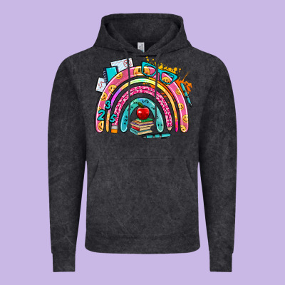 School Rainbow Vintage Hoodie Designed By Adodesignshop
