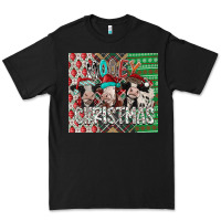 Black mooey Christmas Premium Tee - CowhideDigitalArt