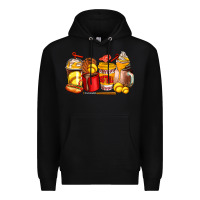 Black softball coffee cups Premium Hoodie - AdoDesignShop
