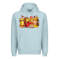 Blue Mist softball coffee cups Premium Hoodie - AdoDesignShop