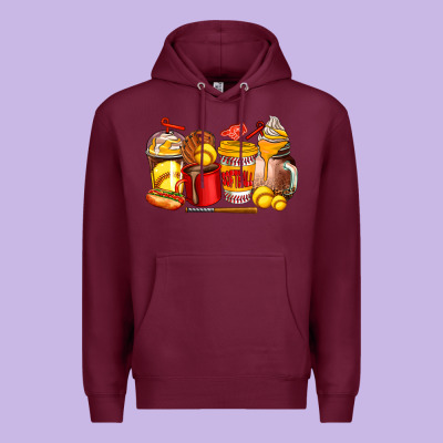 Softball Coffee Cups Premium Hoodie Designed By Adodesignshop