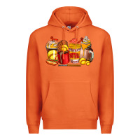 Carrot softball coffee cups Premium Hoodie - AdoDesignShop