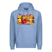 Colony Blue softball coffee cups Premium Hoodie - AdoDesignShop
