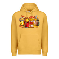 Mustard softball coffee cups Premium Hoodie - AdoDesignShop