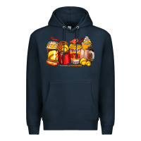 Navy softball coffee cups Premium Hoodie - AdoDesignShop