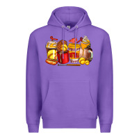 Purple softball coffee cups Premium Hoodie - AdoDesignShop