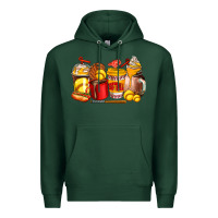 Sports Green softball coffee cups Premium Hoodie - AdoDesignShop