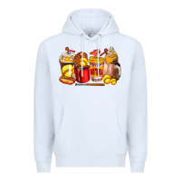 White softball coffee cups Premium Hoodie - AdoDesignShop