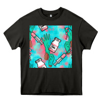 Asphalt Nurse Gloves Seamless Pattern Heavy Core Tee - BundleAndBundleShop