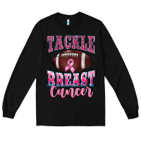 Black tackle breast cancer Long Sleeve Tee - BarkalooDesign