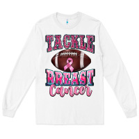 White tackle breast cancer Long Sleeve Tee - BarkalooDesign