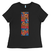 Black usa flag and cross penwraps Ladies Tee - Artiststas