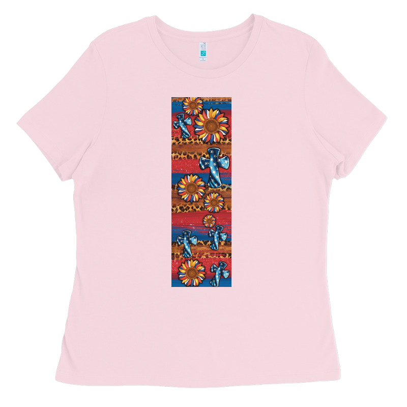 Usa Flag And Cross Penwraps Ladies Tee by Artiststas | Teevron