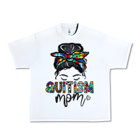 White autism mom Urban Heavy Tee - CowhideDigitalArt