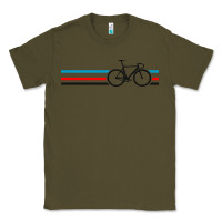 Army Green bike stripes Classic Tee - artisFamous