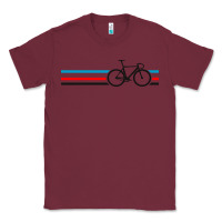 Burgundy bike stripes Classic Tee - artisFamous