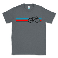 Charcoal Heather bike stripes Classic Tee - artisFamous